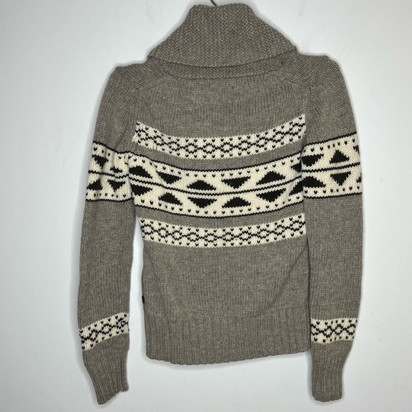 TNA Aritzia Cowichan 100% Lambs Wool Sweater Earth Tones Cozy Comfy - Picture 2 of 11